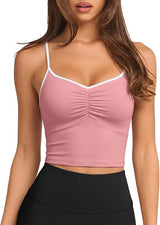 Longline Padded Sports Bra Workout Top