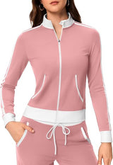 Zip Up Workout Athletic Jacket for Women
