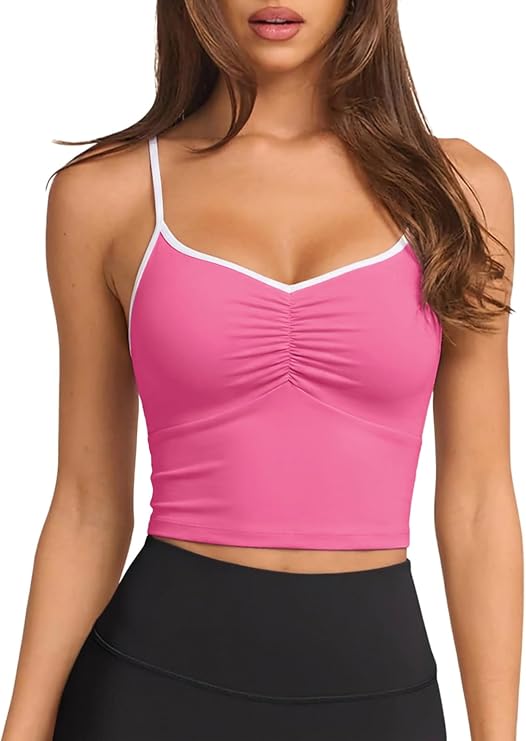 Longline Padded Sports Bra Workout Top