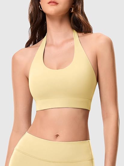 Halter Backless Sports Bra with Adjustable Strap