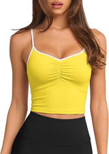 Longline Padded Sports Bra Workout Top