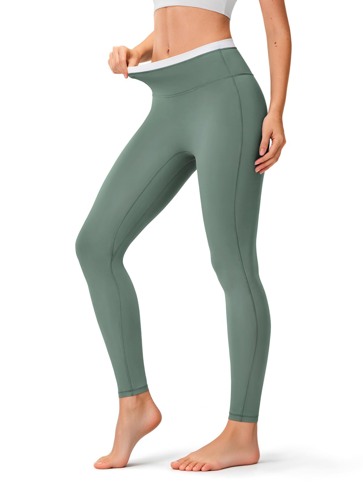 INNOMINT Women's High-Waisted Seamless Yoga Leggings – 25" Inseam